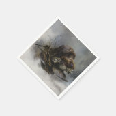 金髪ポインティンググリフォン、ウッドコック狩り スタンダードカクテルナプキン (角)