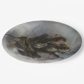 金髪ポインティンググリフォン、ウッドコック狩り ペーパープレート (アングル)