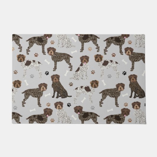 金髪ポインティンググリフォン ドアマット (正面)