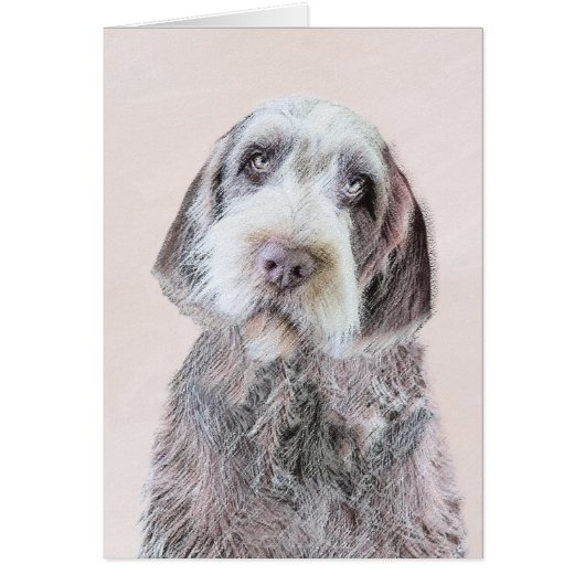 金髪ポインティング絵画グリフォン – Dog Art (正面)