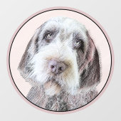 金髪ポインティング絵画グリフォン – Dog Art ウィンドウサイン (シート)