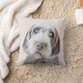 金髪ポインティング絵画グリフォン – Dog Art クッション (ブランケット)