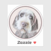 金髪ポインティング絵画グリフォン – Dog Art シール (シート)