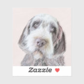 金髪ポインティング絵画グリフォン – Dog Art シール (シート)