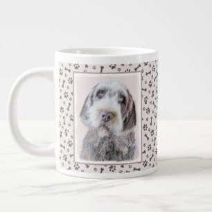 金髪ポインティング絵画グリフォン – Dog Art ジャンボコーヒーマグカップ