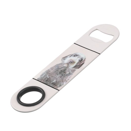 金髪ポインティング絵画グリフォン – Dog Art スピード栓抜き (裏面アングル)