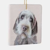 金髪ポインティング絵画グリフォン – Dog Art セラミックオーナメント (右)