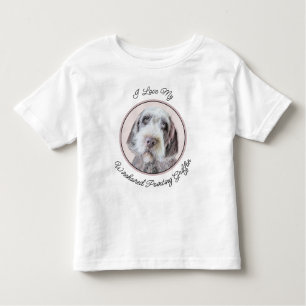 金髪ポインティング絵画グリフォン – Dog Art トドラーTシャツ