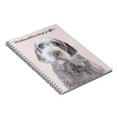 金髪ポインティング絵画グリフォン – Dog Art ノートブック (右側)