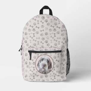 金髪ポインティング絵画グリフォン – Dog Art プリントバックパック