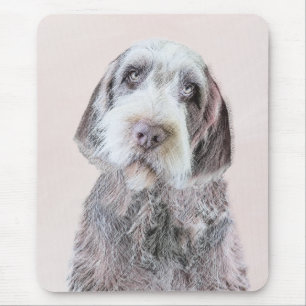 金髪ポインティング絵画グリフォン – Dog Art マウスパッド