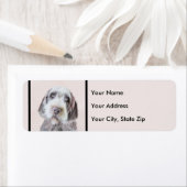 金髪ポインティング絵画グリフォン – Dog Art ラベル (インサイチュ)