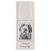 金髪ポインティング絵画グリフォン – Dog Art ワインギフトバッグ (裏面)