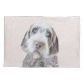 金髪ポインティング絵画グリフォン – Dog Art 枕カバー (裏面)
