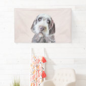 金髪ポインティング絵画グリフォン – Dog Art 横断幕 (インサイチュ)