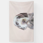 金髪ポインティング絵画グリフォン – Dog Art 横断幕 (縦)