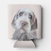 金髪ポインティング絵画グリフォン – Dog Art 缶クーラー (裏面)