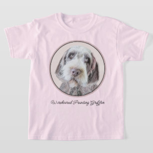 金髪ポインティング絵画グリフォン – Dog Art Tシャツ