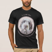 金髪ポインティング絵画グリフォン – Dog Art Tシャツ (正面)