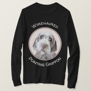 金髪ポインティング絵画グリフォン – Dog Art Tシャツ