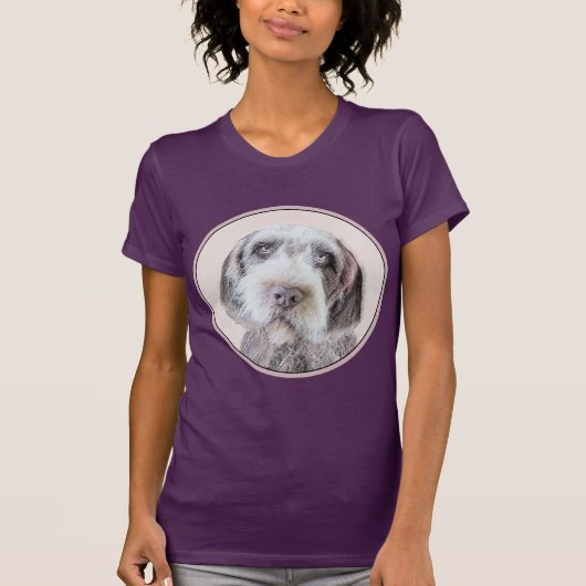 金髪ポインティング絵画グリフォン – Dog Art Tシャツ (正面)