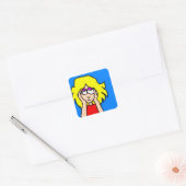 金髪女子の退屈  スクエアシール (封筒)