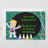 金髪少年 マッドサイエンティストの誕生日パーティー招待状 招待状 (裏面)