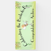 金髪祝の花嫁がシャワー/パーティー 横断幕 (縦)