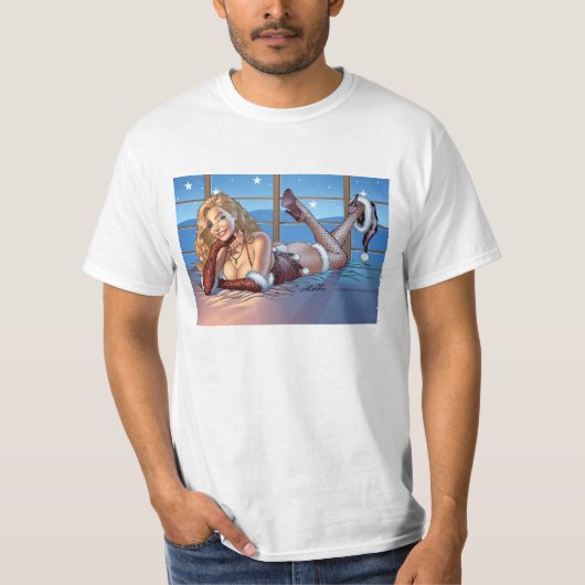 金髪、青い目の美しいのイラストレーション- Alリオ Tシャツ (正面)