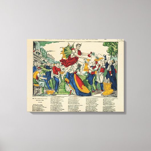 金鬼の風貌1860年 キャンバスプリント (正面)