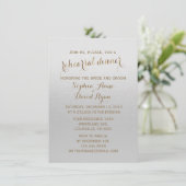 金魅力的箔グレイのリハ結婚ーサルディナー 招待状 (スタンド正面)