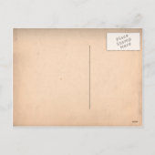 金魔法のカーペットに乗るサンタ シーズンポストカード (裏面)