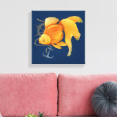 金魚いかり船車航海の帆布 キャンバスプリント (インサイチュ (リビング))