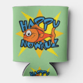 金魚が微笑む太陽ペルシアの新年ノウルーズ 缶クーラー (正面)