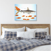 金魚とサメ キャンバスプリント (インサイチュ (寝室))