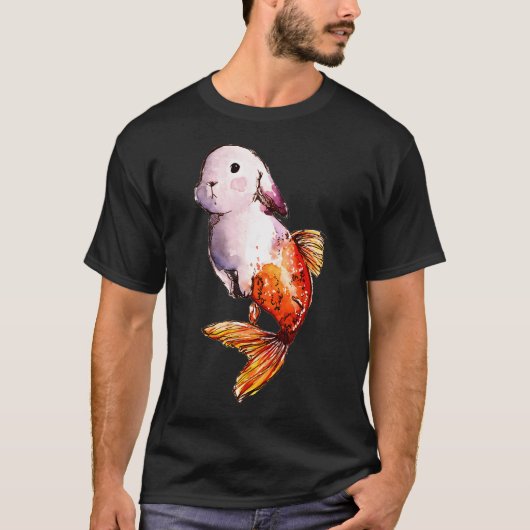 金魚と人魚とうさぎ Tシャツ (正面)