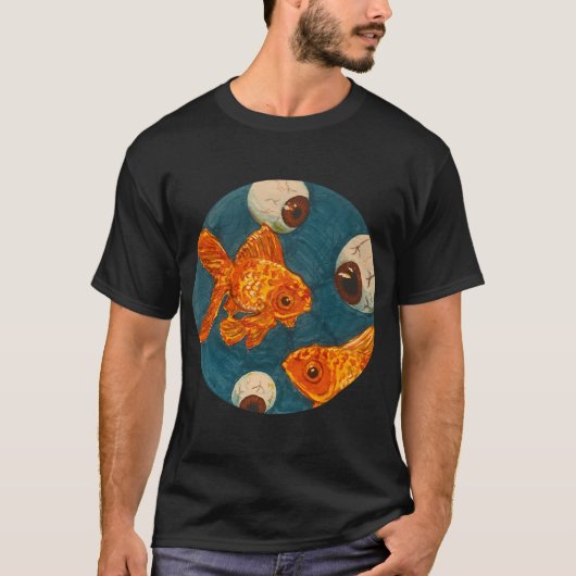 金魚と眼球 Tシャツ (正面)