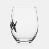 金魚のかわいいおもしろい魚 ステムなしワイングラス (左)