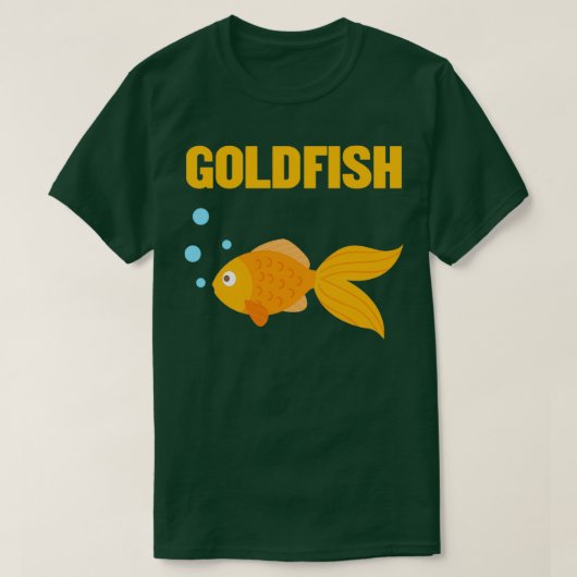 金魚のかわいいプレゼント Tシャツ (デザイン正面)