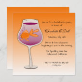 金魚のオレンジバチェロレッテ 招待状 (正面/裏面)