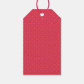 金魚のオレンジ色の斑点があるマゼンタレッドピンク ギフトタグ (正面)