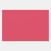 金魚のオレンジ色の斑点があるマゼンタレッドピンク ラッピングペーパーシート (正面2)