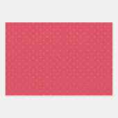 金魚のオレンジ色の斑点があるマゼンタレッドピンク ラッピングペーパーシート (正面)