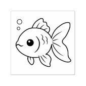 金魚のカラフルな世界 セルフインキングスタンプ (デザイン)