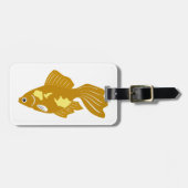 金魚のグッピーかわいい熱帯水族館の魚 ラゲッジタグ (正面横)