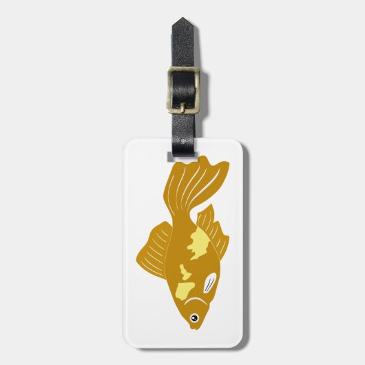 金魚のグッピーかわいい熱帯水族館の魚 ラゲッジタグ (正面縦)