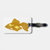 金魚のグッピーかわいい熱帯水族館の魚 ラゲッジタグ (裏面横)