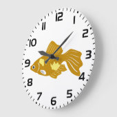 金魚のグッピーかわいい熱帯水族館の魚 ラージ壁時計 (傾斜)