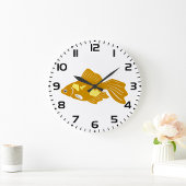 金魚のグッピーかわいい熱帯水族館の魚 ラージ壁時計