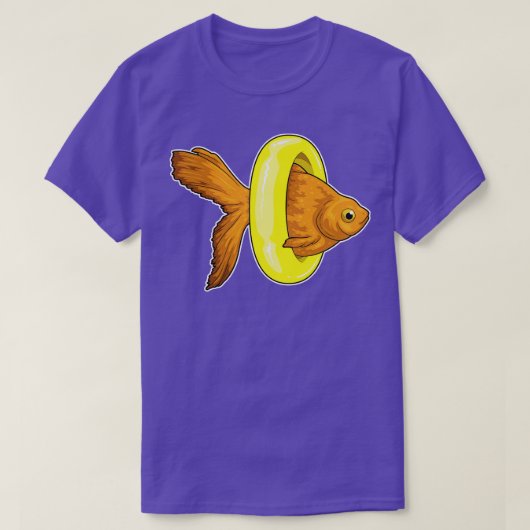 金魚のスイミングライフブイ Tシャツ (デザイン正面)